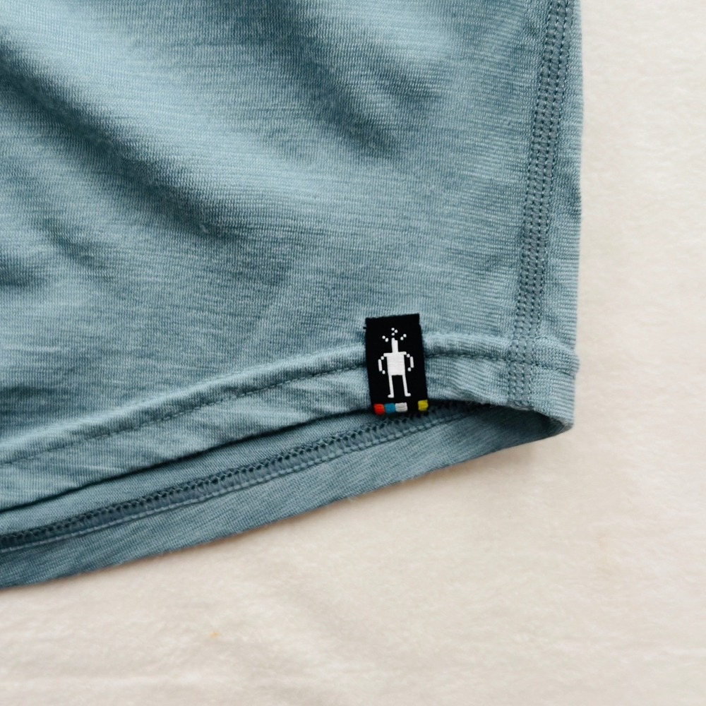 Smartwool Men Everyday Exploration Merino Wool Blend Polo Shirt SM Blue Active - Picture 5 of 9